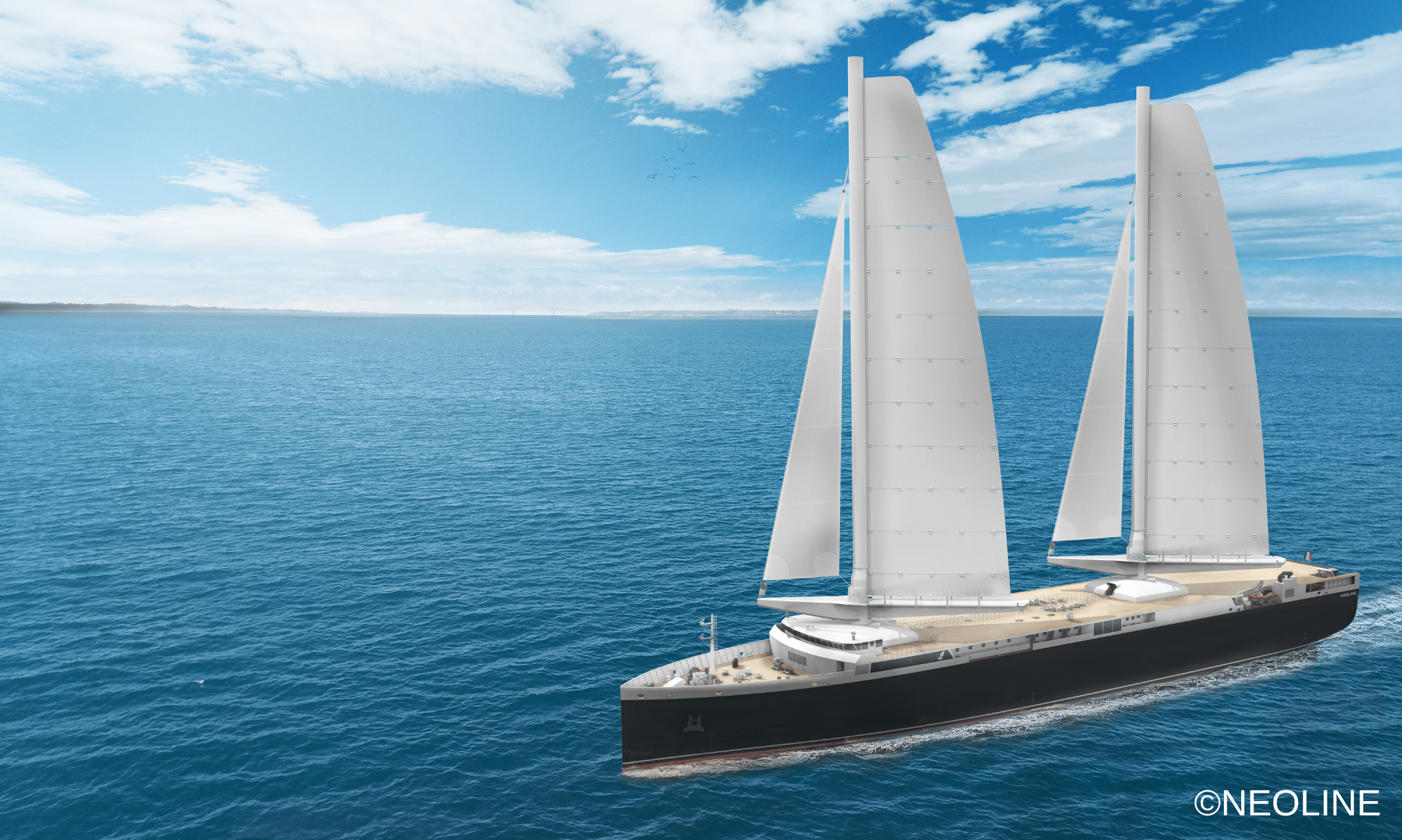 Transport à la voile : NEOLINE annonce la construction de son premier cargo à voiles de 136m