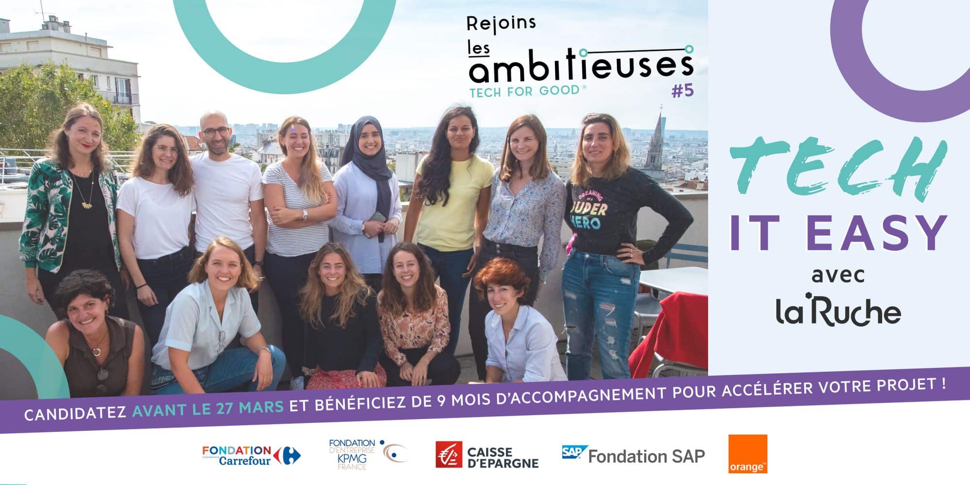 "Les Ambitieuses Tech for Good" : 9 mois pour accélérer l’entrepreneuriat féminin à impact positif